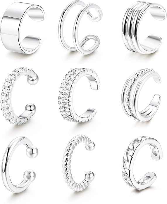 LOLIAS 𝐄𝐚𝐫 𝐂𝐮𝐟𝐟 𝐄𝐚𝐫𝐫𝐢𝐧𝐠𝐬 for Women Non Piercing Gold Plated Ear Cuffs 𝟏𝟒𝐊 𝐆𝐨𝐥𝐝 𝐏𝐥𝐚𝐭𝐞𝐝 Ear Cuff for Non Pierced Ears Clip on Cartilage Earring 𝐅𝐚𝐤𝐞 𝐄𝐚𝐫𝐫𝐢𝐧𝐠𝐬 Lightweight