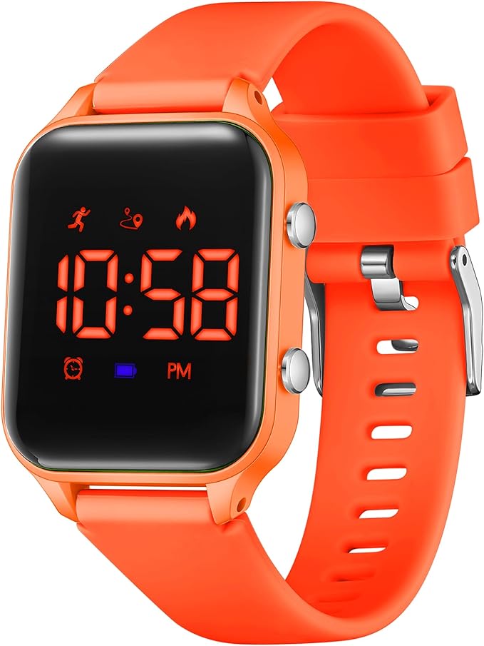 L LAVAREDO Kids Digital Watches for Boys Girls,Waterproof Sport Watch with Pedometer Stopwatch Vibration Alarm for Ages 5-13,No App Fitness Tracker Watch for Kids Teens Birthday Christmas Gifts