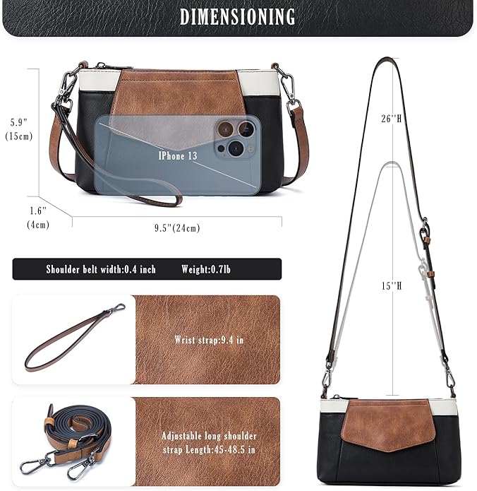 Small Crossbody Bags for Women, Cell Phone Bag Mini Over Wristlets Handbag Wallet Purse with Card Slots