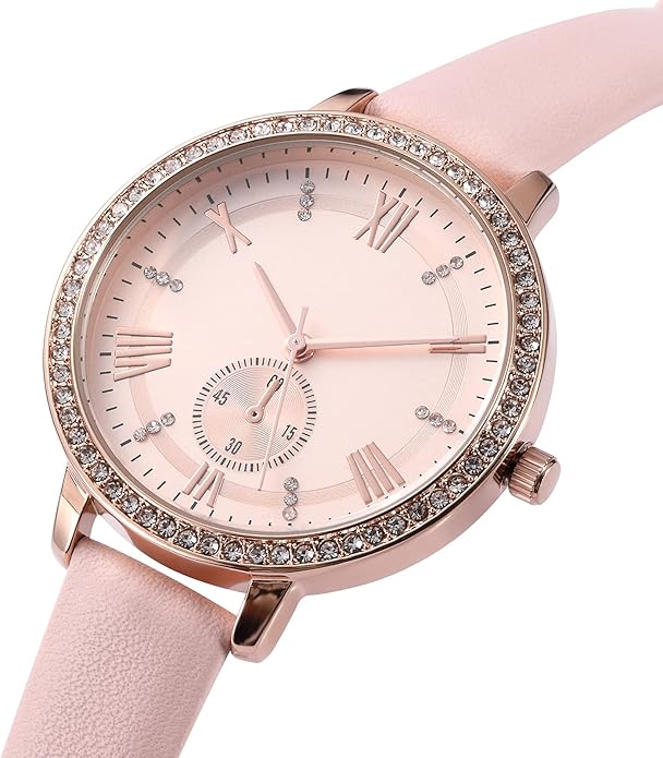 Women's Watches Leather Band Luxury Quartz Watches Waterproof Fashion Creative Wristwatch for Women Ladies