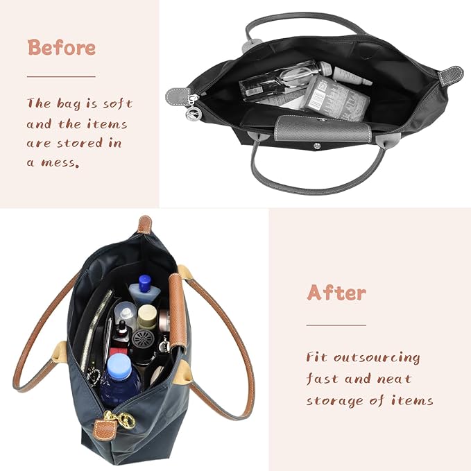 Lckaey Purse Organizer For Longchamp Purse For Long Champ Le Pliage Insert organizer1012-30aterrimus-L