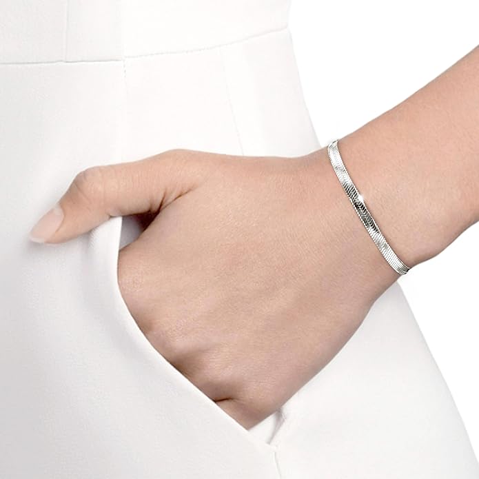 Dainty Thin Gold Bracelet for Women Stack, 14K Gold Plated Bracelet Stackable Set with Bangle Cuff, Box, Herringbone, Paperclip, Figaro, Sparkling Link Chains, Simple Waterproof Non Tarnish Minimalist Gifts for Women Trendy