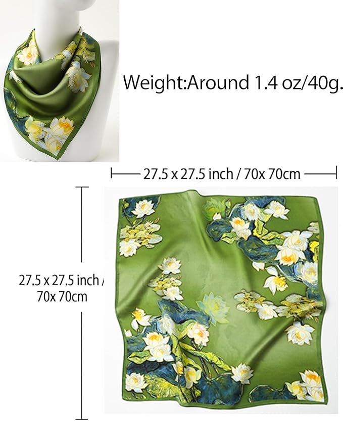 Dailyacc Hair Bandanas Scarf For Women Lightweight Fashion Neck Silk Satin Head Scarves For Sleeping Handbags Scarf
