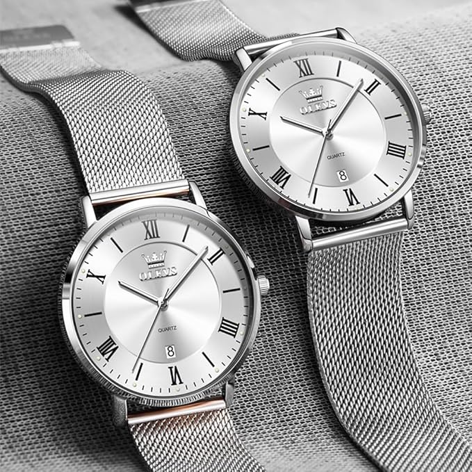 OLEVS Mens Gold Watches Analog Quartz Business Dress Watch Day Date Stainless Steel Classic Luxury Luminous Waterproof Casual Male Wrist Watches
