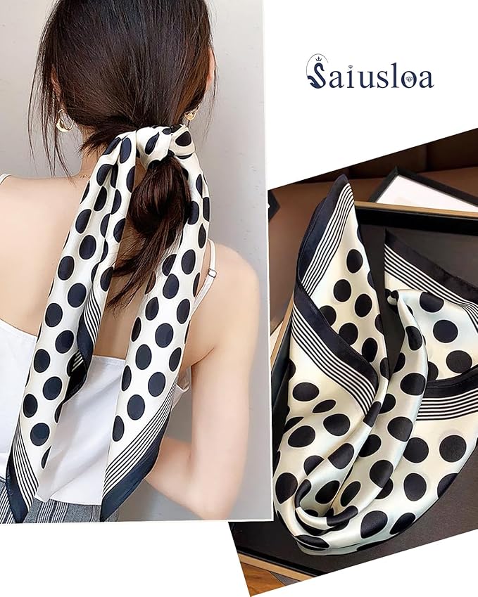 Neck Scarf For Womens Silky Head Scarves Hair Bandanas Square Scarf Fashion Accessories lightweight