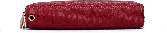 MKF Collection Wristlet Wallet for Women, Small Vegan Leather Credit Card Holder with Zipper Coin Pocket Wallet Purse Handbag By Mia K