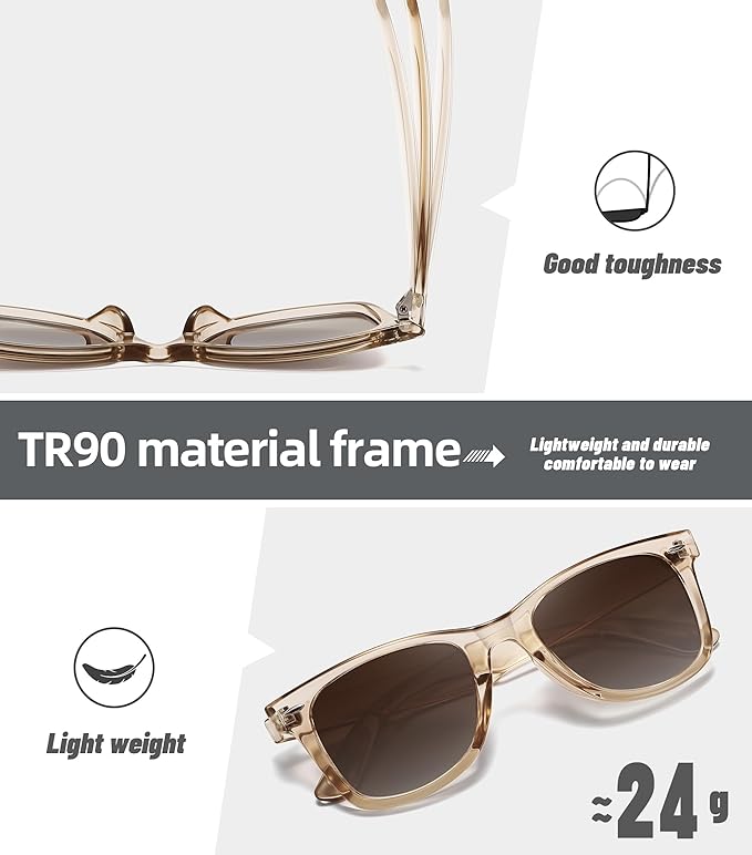 MEETSUN Polarized Sunglasses for Women Men Classic Retro Square Frame Driving Sun Glasses UV Protection