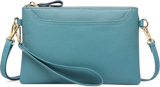 SENDEFN Leather Wristlet Clutch Small Women Crossbody Shoulder Bag Wallet Purses RIFD Card Slots
