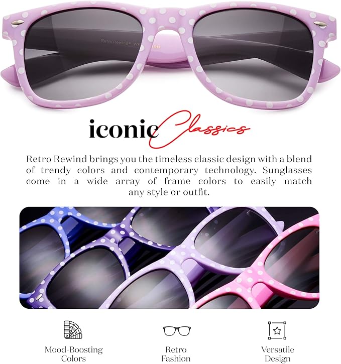 Retro Rewind Polka Dot Vintage Fashion Sunglasses for Women UV400