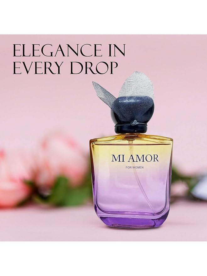 MI Amor Women Perfume Long Lating Eau De Parfum–Fresh And Trendy Natural Spray Fragrance For Effortless Chic 3.4 Fl Oz For Daily Used