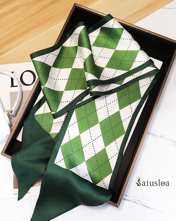 Purse Scarf For Handbags Head Scarves For Women's Hair Bags Scarfs Long Skinny Scarves Fashion Silky