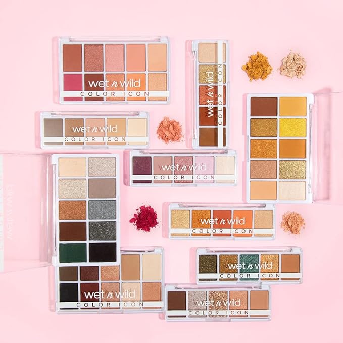 wet n wild Color Icon Eyeshadow Makeup 5 Pan Palette, Matte, Shimmer, Metallic, Long Wearing, Rich Buttery Pigment, Cruelty Free - Camo-flaunt
