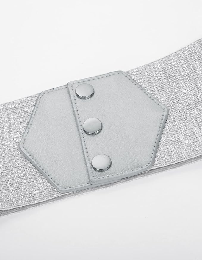 GRACE KARIN Women's Snap-Button Corset Belt Wide Elastic Belts for Dress Stretchy Waistband