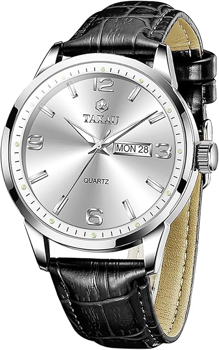 Watches for Men Adjustable Large Arabic Numerals Mens Watches Waterproof Band with Date Popular Quartz Men's Wrist Watch
