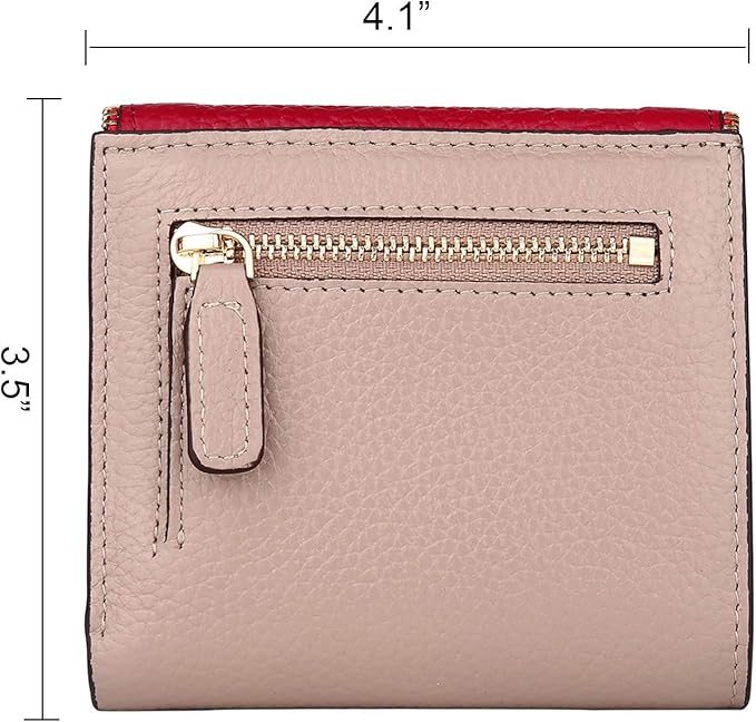 Lavemi Ultra Thin Small Compact Leather Womens Girls Wallets RFID Blocking Credit Card Holder for Women