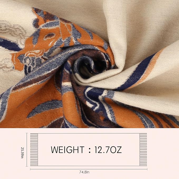 EXTREE Scarfs for Women Pashmina Silky Shawl Wrap for Evening Dressing Blanket Open Front Poncho Cape