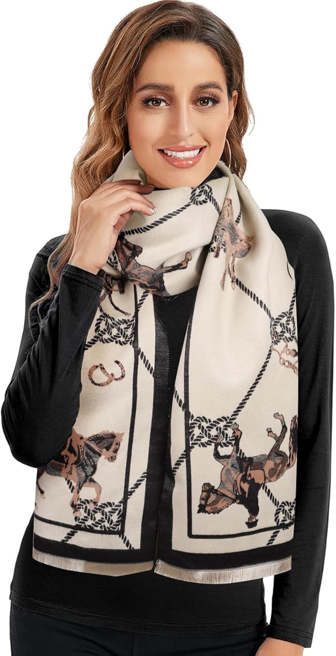 EXTREE Scarfs for Women Pashmina Silky Shawl Wrap for Evening Dressing Blanket Open Front Poncho Cape