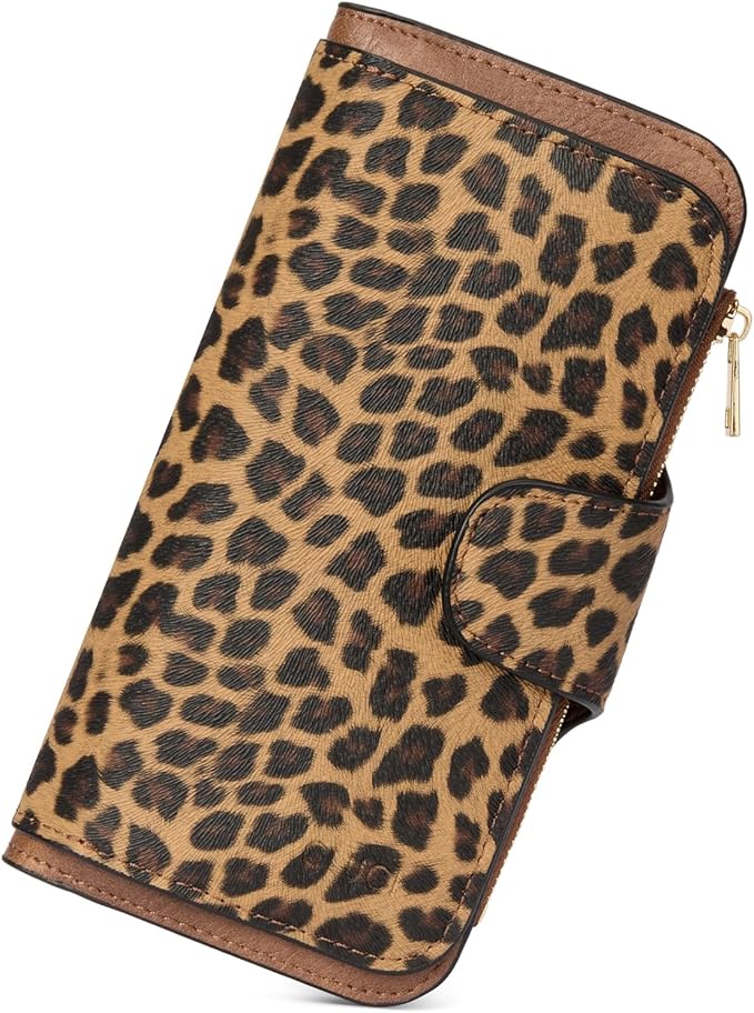 CLUCI Wallet For Women PU Leather RFID Blocking Womens Wallet Bifold Card Holder with ID Window Gifts for Women Birthday | RFID Blocking, Designer, Trifold, Card Holder, ID Window
