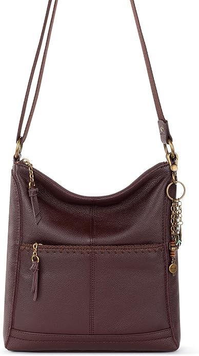 The Sak Lucia Crossbody Bag in Leather, Convertible Purse with Adjustable Strap