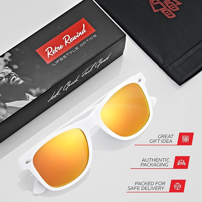 Retro Rewind Polarized Sunglasses for Men and Women - UV Protection Classic Sun Glasses