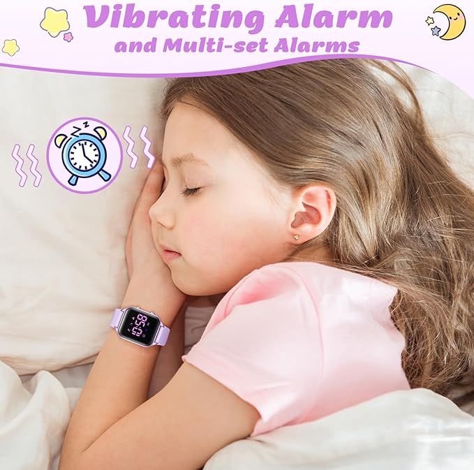 L LAVAREDO Kids Digital Watches for Boys Girls,Waterproof Sport Watch with Pedometer Stopwatch Vibration Alarm for Ages 5-13,No App Fitness Tracker Watch for Kids Teens Birthday Christmas Gifts
