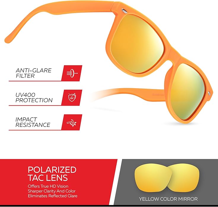 Retro Rewind Polarized Sunglasses for Men and Women - UV Protection Classic Sun Glasses