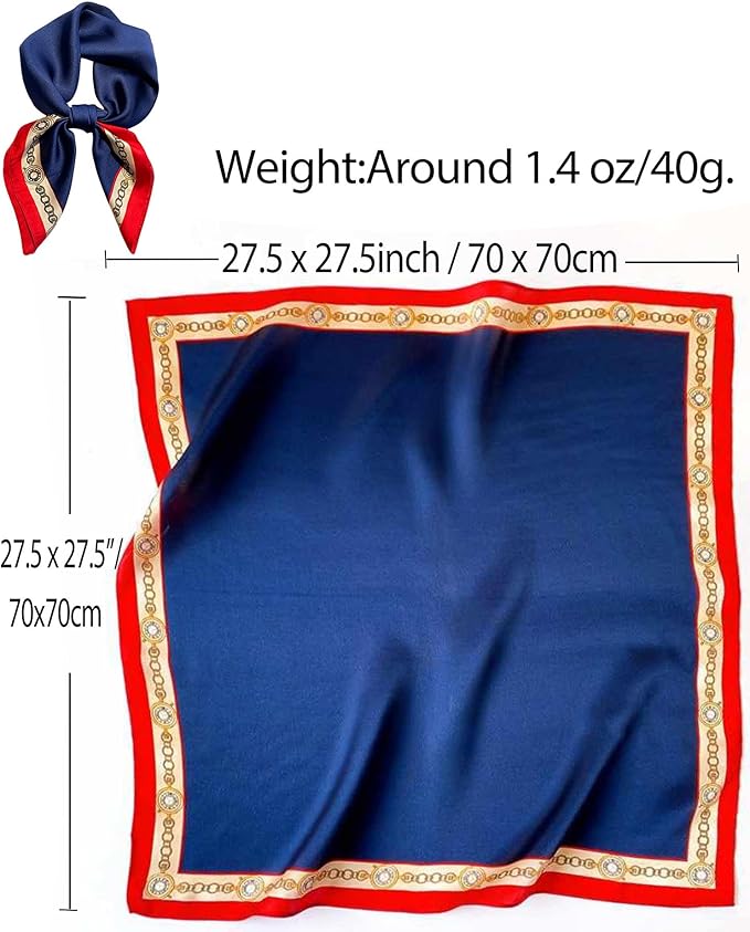 Dailyacc Hair Bandanas Scarf For Women Lightweight Fashion Neck Silk Satin Head Scarves For Sleeping Handbags Scarf