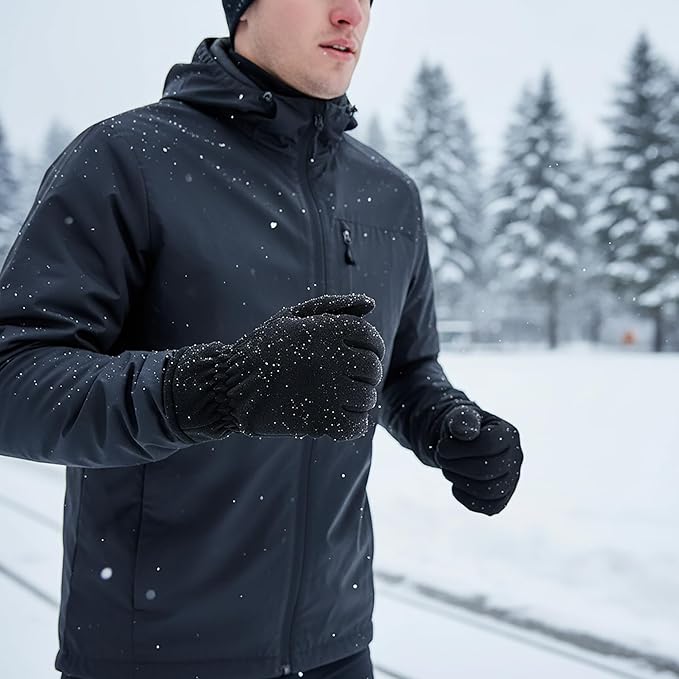 SKYDEER Winter Gloves with Soft Deerskin Suede Leather & Thermal Polar Fleece & Warm 3M Thinsulate Insulation (SD8661T)