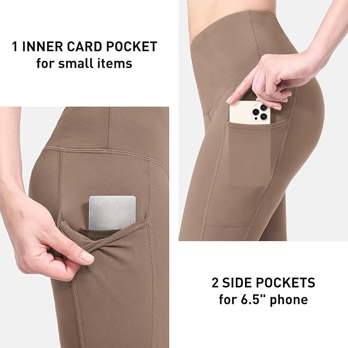 baleaf Winter Clothing Women Leggings Fleece Lined Tights Thermal Warm Thick Cold Weather Gear 1 Pockets