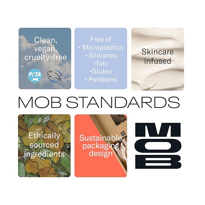MOB Beauty Cream Clay Eyeshadow M114 – Muted Rose | Skincare-Infused, Vegan, Cruelty-Free, Blendable Cream-to-Velvet Finish, Buildable Pigment, Clean Eyeshadow in Sustainable, Biodegradable Compact