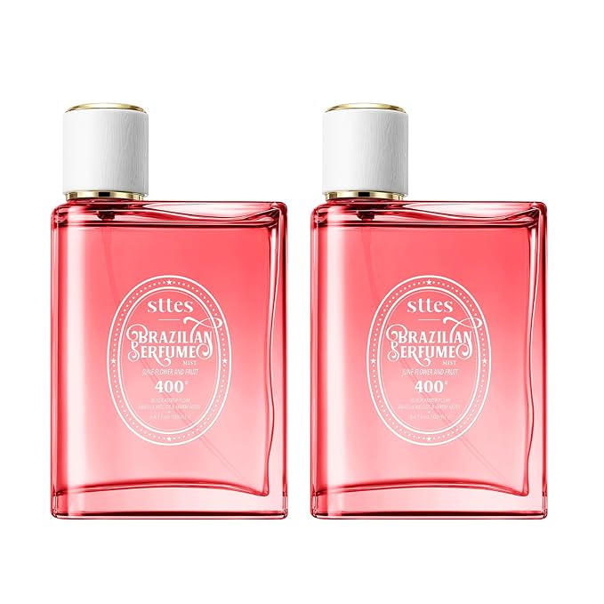 Sttes Perfume 400# – June Flower Fruit – Eau de Parfum, 2 Bottles Total 6.8 fl oz – Long-Lasting Floral Fruity Gourmet Fragrance for Women and Men