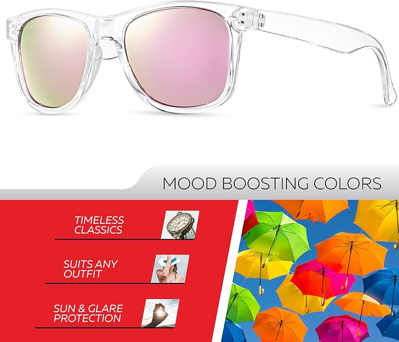 Retro Rewind Polarized Sunglasses for Men and Women - UV Protection Classic Sun Glasses