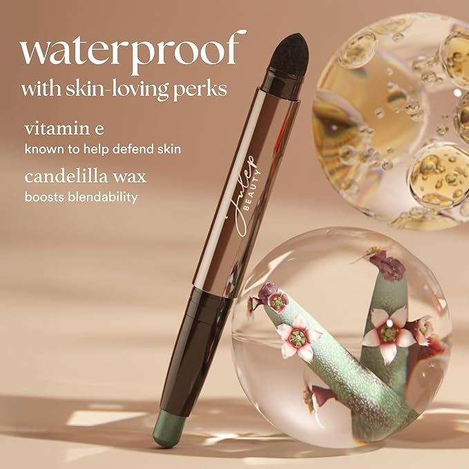 Julep Eyeshadow 101 Cream-to-Powder Waterproof Shadow Stick – Snowfall Matte – Long-Lasting, Crease-Proof, White Matte Cream Eyeshadow with Built-in Smudger