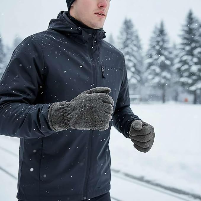 SKYDEER Winter Gloves with Soft Deerskin Suede Leather & Thermal Polar Fleece & Warm 3M Thinsulate Insulation (SD8661T)