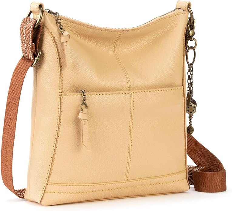 The Sak Lucia Crossbody Bag in Leather, Convertible Purse with Adjustable Strap