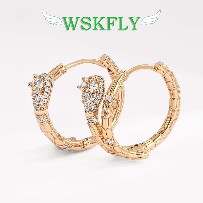 14K Gold Plated Cubic Zirconia Hoop Earrings,Three Row Diamon | Arrows | Double Row of Diamonds Huggie Earrings for Women