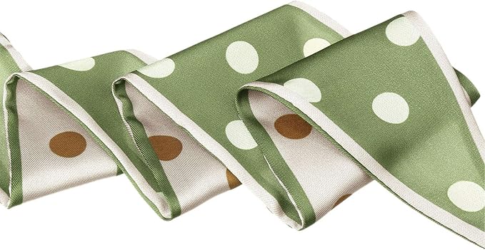Allegra K Chic Polka Dots Women Neckerchief Skinny Scarves Hair Band Ribbon for Bag Accessory