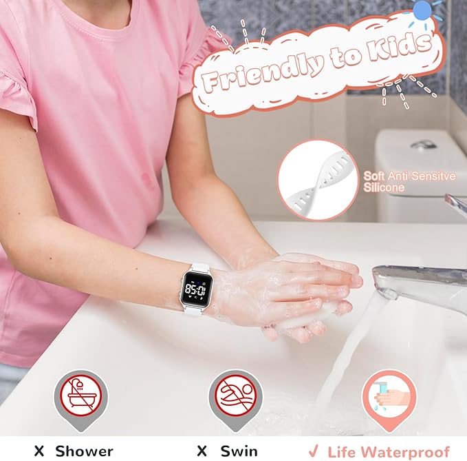 L LAVAREDO Kids Digital Watches for Boys Girls,Waterproof Sport Watch with Pedometer Stopwatch Vibration Alarm for Ages 5-13,No App Fitness Tracker Watch for Kids Teens Birthday Christmas Gifts