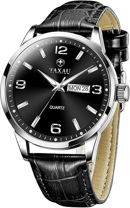 Watches for Men Adjustable Large Arabic Numerals Mens Watches Waterproof Band with Date Popular Quartz Men's Wrist Watch