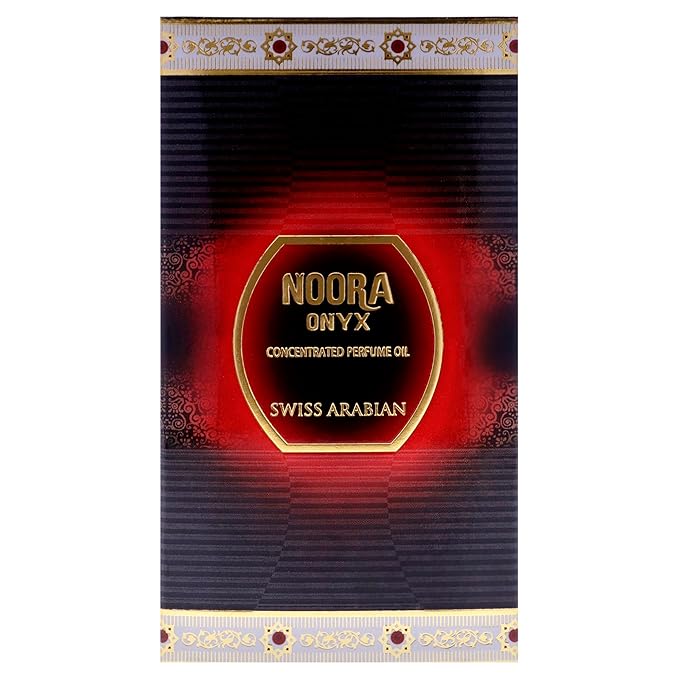 Swiss Arabian Noora Onyx - Luxury Products From Dubai - Long Lasting And Addictive Personal Perfume Oil Fragrance - Seductive Signature Aroma - The Luxurious Scent Of Arabia - 0.4 Oz