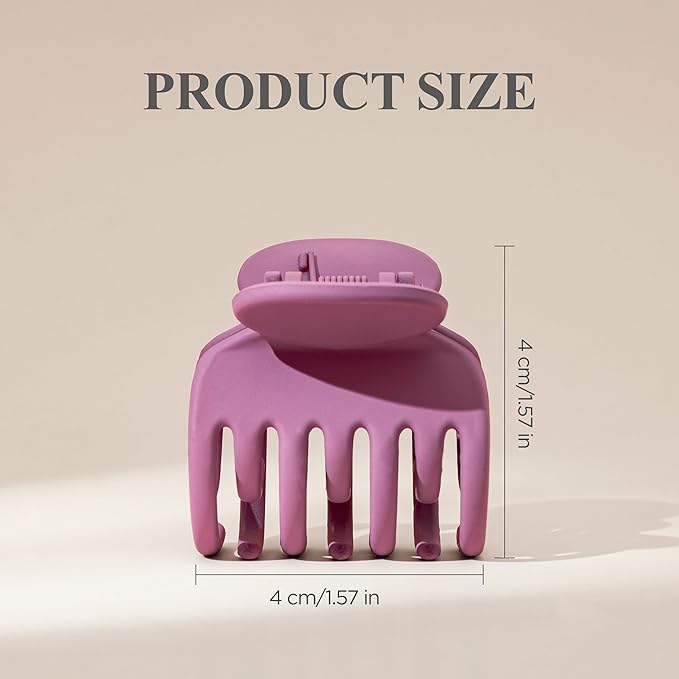 Small Hair Clips for Women Girls, 8 PCS 1.6 Inch Hair Claw Clips for Thin/Medium Thick Hair 4 Style Matte Hair Jaw Clips Non-Slip Tiny Hair Accessories