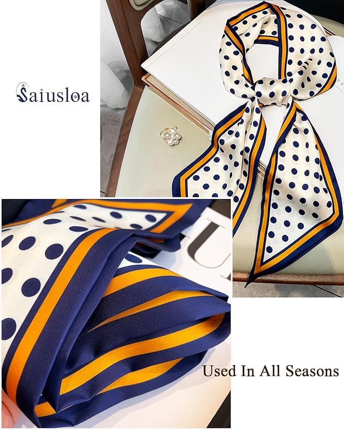 Purse Scarf For Handbags Head Scarves For Women's Hair Bags Scarfs Long Skinny Scarves Fashion Silky