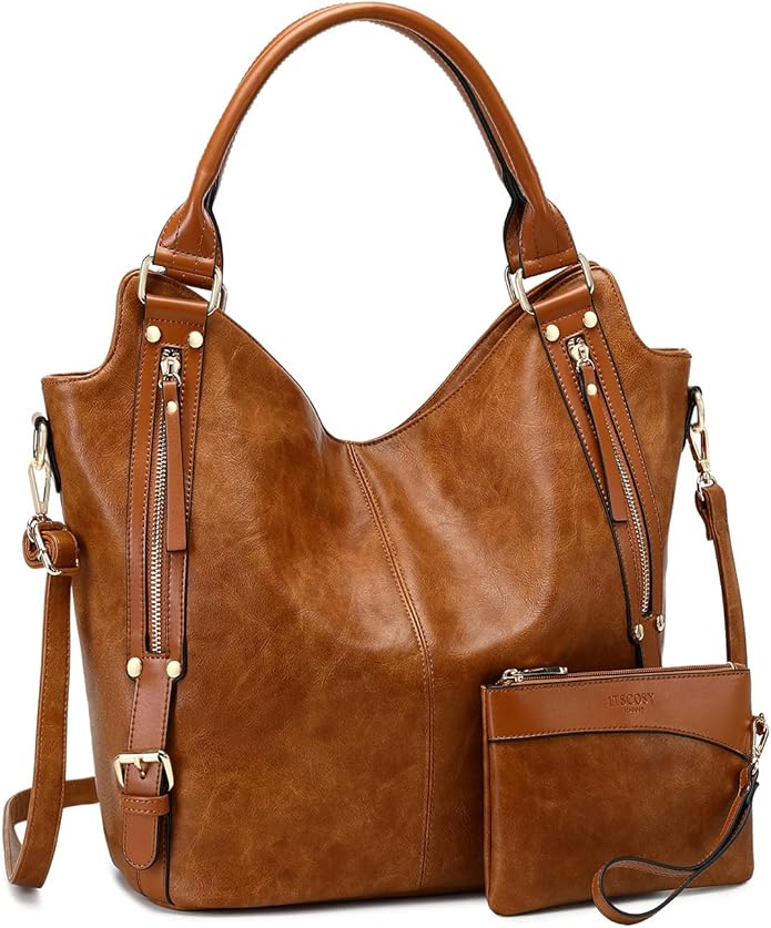 Women Tote Bag Handbags PU Leather Fashion Hobo Shoulder Bags with Adjustable Shoulder Strap