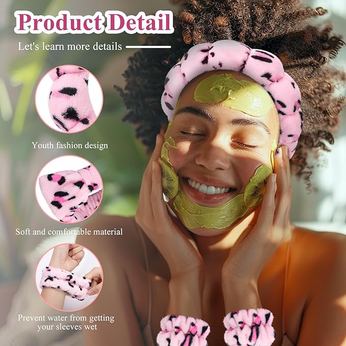 Spa Headbands for Women，Makeup & Skincare Headbands for Washing Face，Face Wash Head band for Women，Cute Hair Band for Girls，Stocking Stuffers For Teen Girls