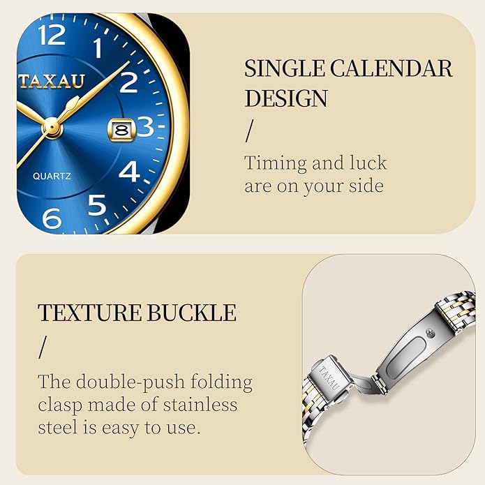 Gold Silver Two Tone Women Stainless Steel Watch Small Wrist ElegantDress Watch for Women Fashion Luxury Waterproof Day Date Analog Quartz Ladies Watches