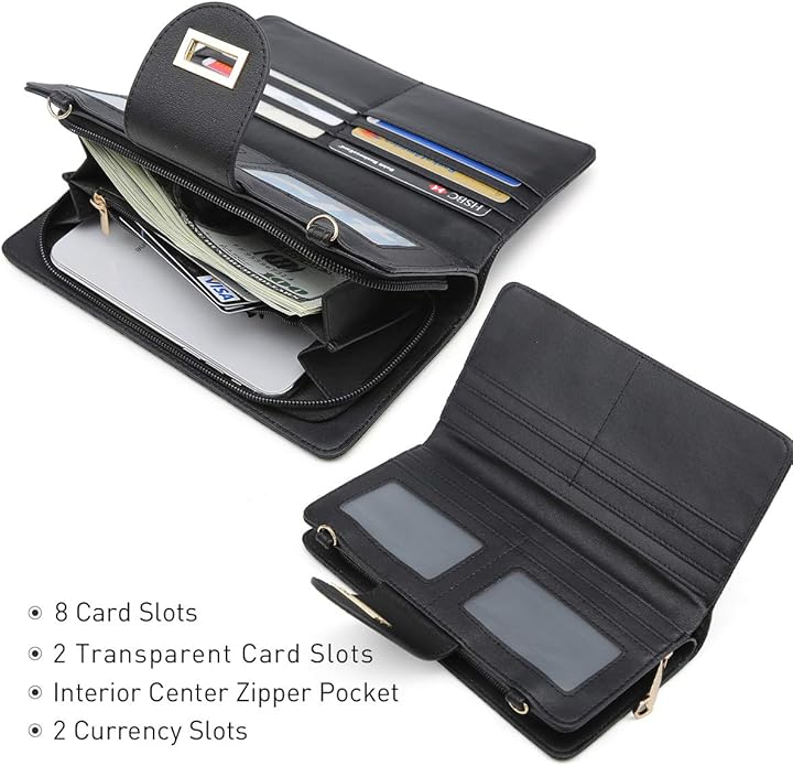 MKP COLLECTION Women Small Crossbody Shoulder Bag Zip Wallet Purse Handbags Clutch Credit Card Holder with Chain Strap