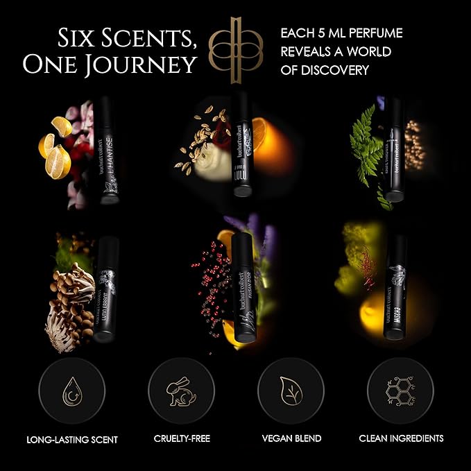 Expressions Gift Set Eau de Parfum – Niche Fragrance Set with 6 x 5ml Perfumes – Unisex Sampler with Citrus, Floral, Spicy, Woody & Amber Scents