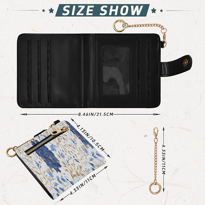 Beautifully printed Women's folding card wallet Unique Premium PU leather wallet for Girls Ladies Handbag