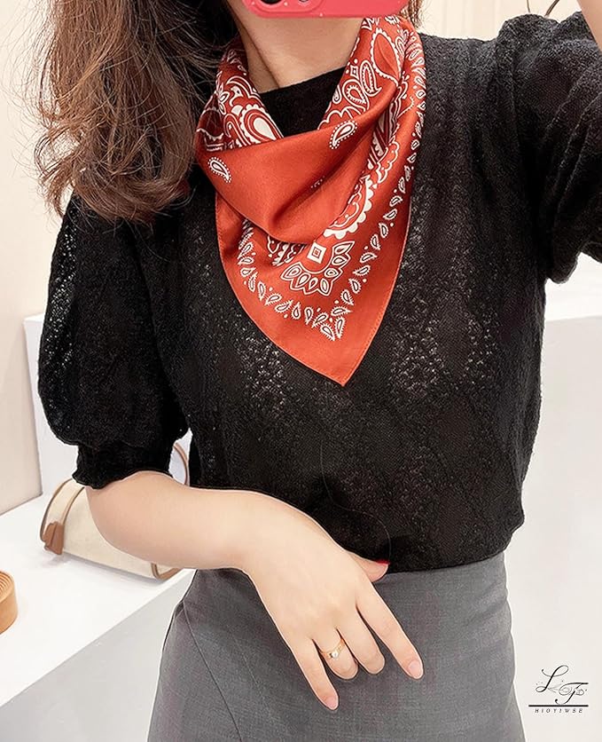 Satin Bandanas Head Scarf For Women Hair Scarves Accessories Lightweight Fashion Wrap Neck Silk Sleeping Headscarf