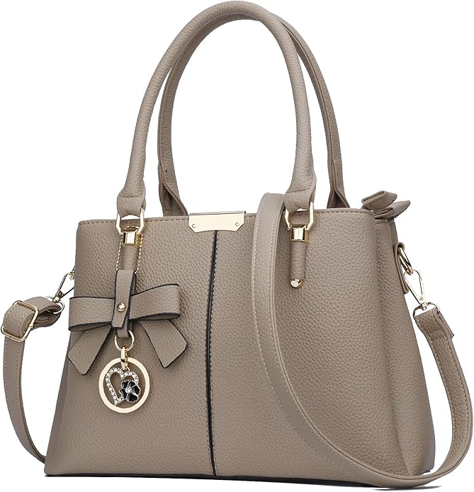KKXIU 3 Zippered Compartments Purses and Handbags for Women Top Handle Satchel Shoulder Ladies Bags